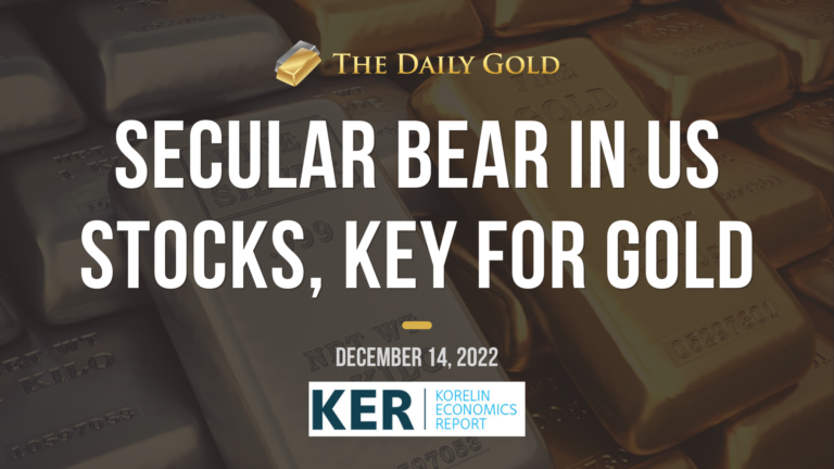 Interview: Secular Bear Markets In US Stocks, A Key Driver For Gold